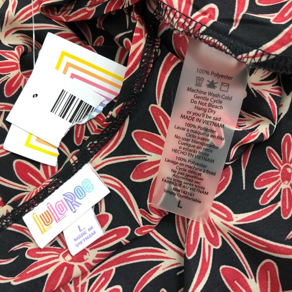 Lularoe cover up red white black Large - Picture 8 of 8